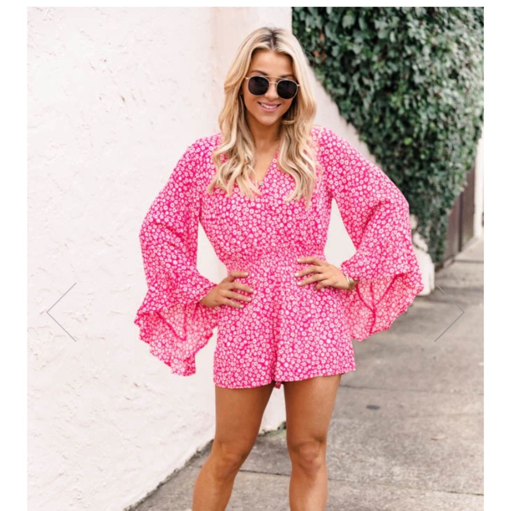 Pink Lily Romper